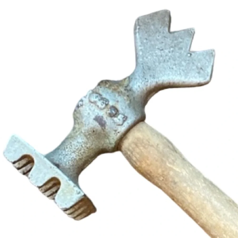 Vintage Primitive Farmhouse Meat Tenderizer Hammer Mallet Wood Handle Tool